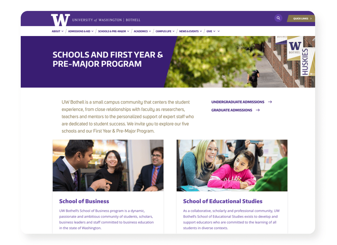 How UW Bothell Streamlined Their 14,000 Page Website | Northern ...