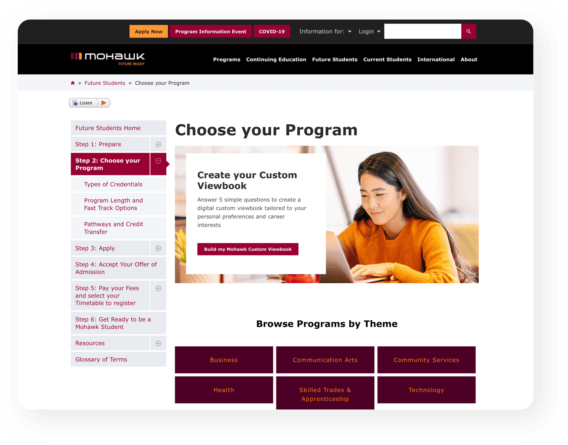 Mohawk College, Drupal Upgrade Northern Commerce Inc.